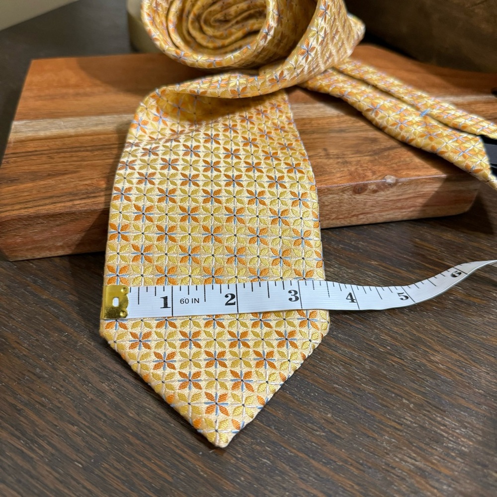 Forsyth Hand Sewn Yellow Silk Tie, Men’s Tie